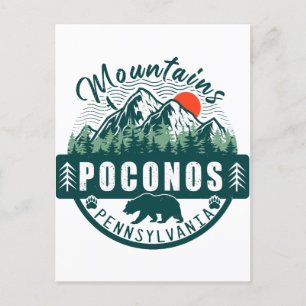 Cartão Postal Poconos Retro Pensilvânia, Montanhas 60