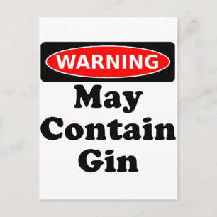 Cartão Postal Pode Conter Gin