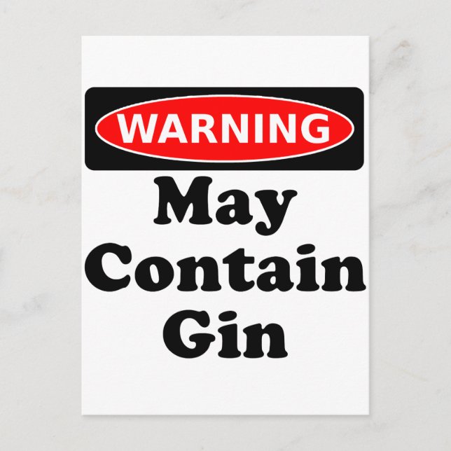 Cartão Postal Pode Conter Gin (Frente)
