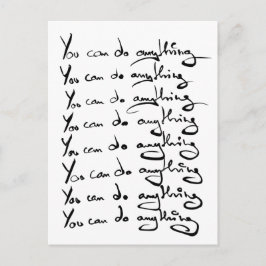 Cartão Postal PODE FAZER QUALQUER COISA! Citação inspiradora