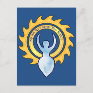 Cartão Postal Pode sua deusa do brilho do espírito