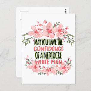 Cartão Postal Pode Ter Confiança no Homem Branco Mediocre