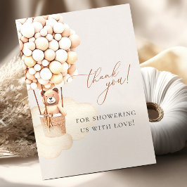 Cartão Postal Podemos Esperar! Chá de fraldas Obrigado