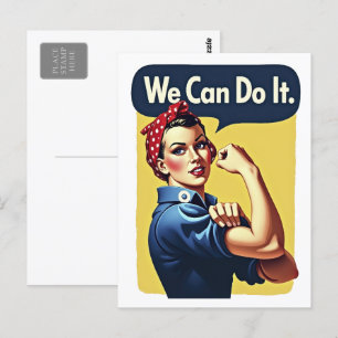 Cartão Postal Podemos fazê-lo   Feminismo Famoso