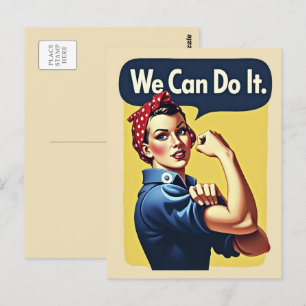 Cartão Postal Podemos fazê-lo Feminismo Famoso