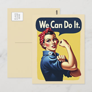 Cartão Postal Podemos fazê-lo | Feminismo Famoso