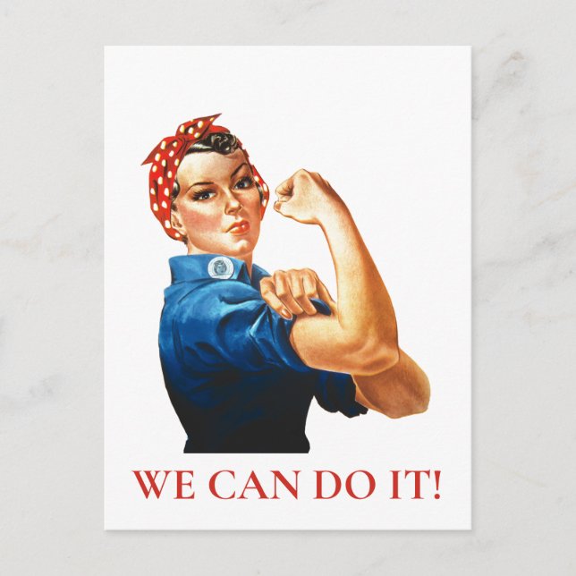 Cartão Postal Podemos Fazer Isso Rosie Riveter Mulheres Poder WW (Frente)