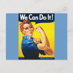 Cartão Postal Podemos Fazer Isso! Rosie the Riveter