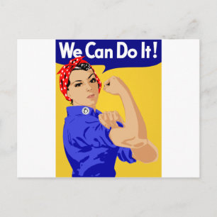 Cartão Postal Podemos Fazer Isso! Rosie The Riveter WII Poster