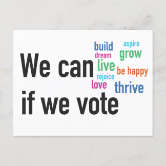 Cartão Postal Podemos votar — Solteiro