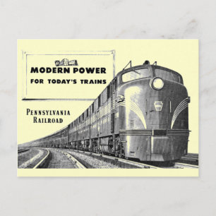 Cartão Postal Poder de Trem Moderno da Ferrovia da Pensilvânia