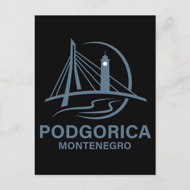 Cartão Postal Podgorica Montenegro Europa (Frente)