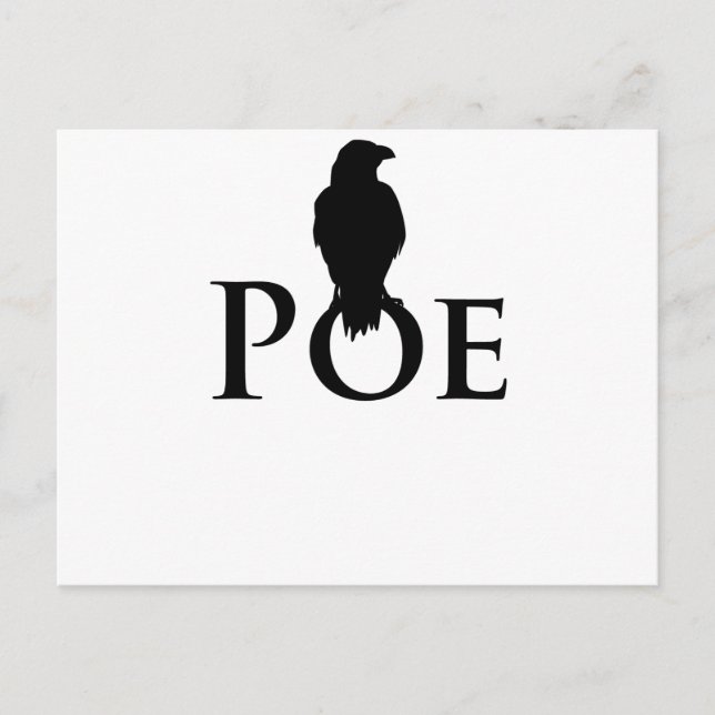 Cartão Postal Poe Edgar Allan Poe und der Rabe (Frente)