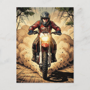 Cartão Postal Poeira & Determinação Motocross em Plena Parcela