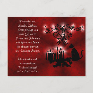 Cartão Postal Poema de Natal Alemão, Adicione Seu Texto