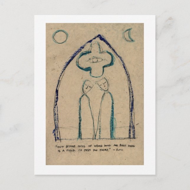 Cartão Postal Poema de Rumi (Frente)