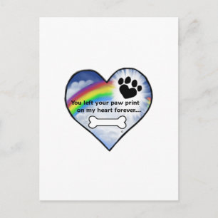 Cartão Postal Poema de Simpatia de Impressão de Paw