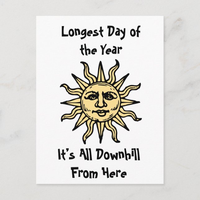 Cartão Postal Poema de Solstício de Verão (Frente)