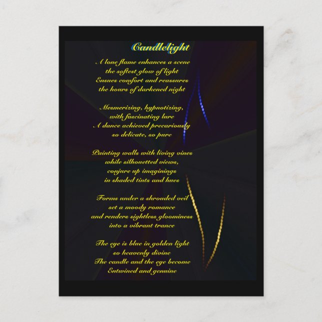 Cartão Postal Poema em (Frente)