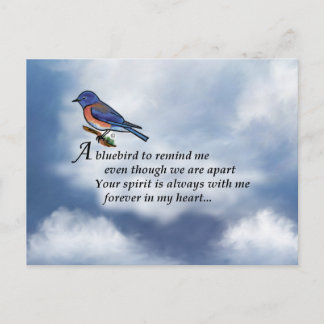 Cartão Postal Poema Memorial Bluebird