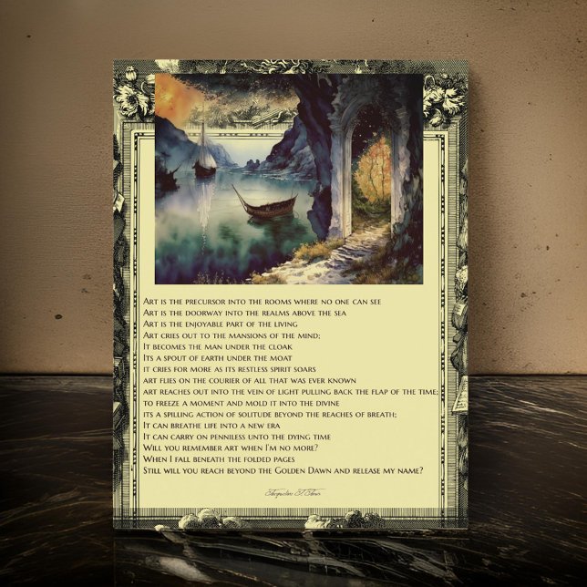 Cartão Postal Poema Sobre Artes De Arte (Criador carregado)