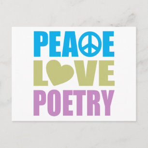Cartão Postal Poesia de Paz e Amor
