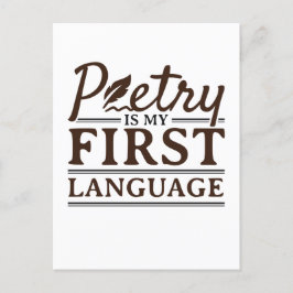 Cartão Postal Poesia É Minha Primeira Leitura Poeta De Poesia