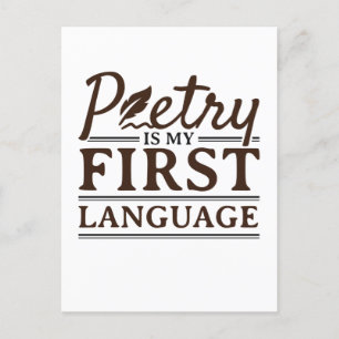 Cartão Postal Poesia É Minha Primeira Leitura Poeta De Poesia