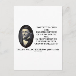 Cartão Postal Poesia Ensina Enorme Força De Poucas Palavras Cita