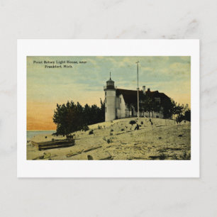 Cartão Postal Point Betsey Lighthouse perto de Frankfort Michiga