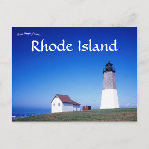 Cartão Postal Point Judith Light Rhode Island EUA