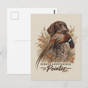 Cartão Postal Pointer Alemão de Cabelo Curto