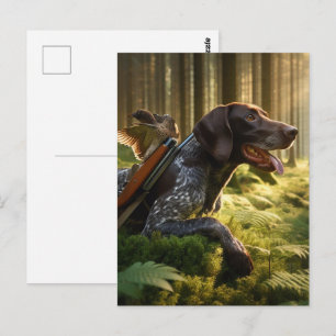 Cartão Postal Pointer Alemão de Pelo Curto