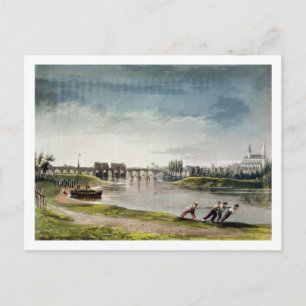 Cartão Postal Poissy, de "Views on the Seine", gravada por Tho