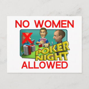 Cartão Postal Poker No Women