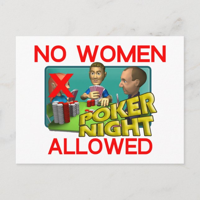 Cartão Postal Poker No Women (Frente)