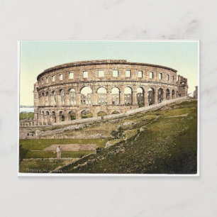 Cartão Postal Pola, a arena, Ístria, Áustria-Hungria Foto rara