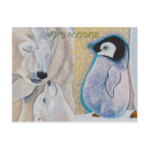 Polar Bear Love and Baby Penguin