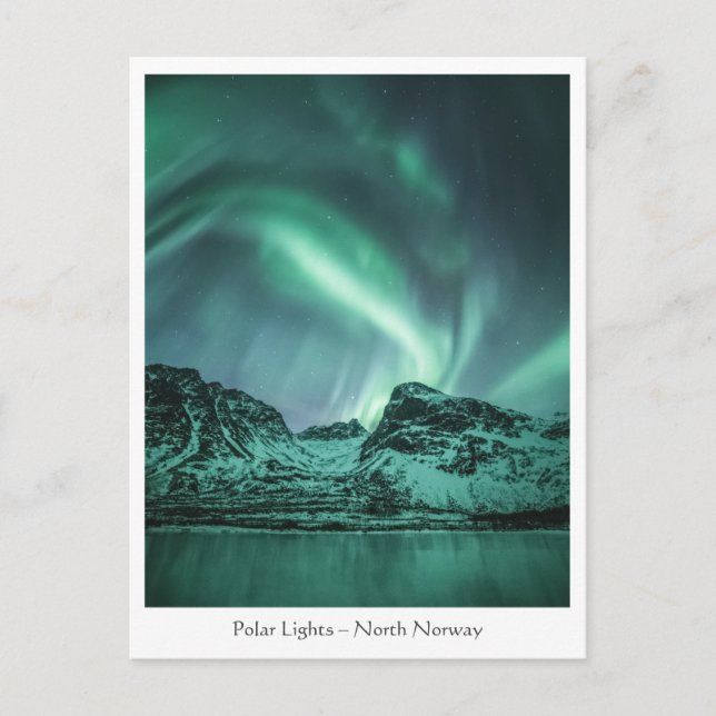 Cartão postal Polar Lights Noruega (Frente)