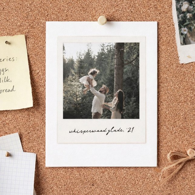 Cartão Postal Polaroid Photo Postcard | Custom Vintage Retro Art (Turn a favorite photo into vintage inspired postcards with a timeless Polaroid look)