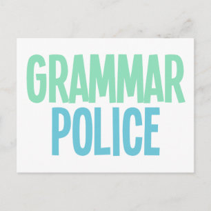 Cartão Postal Polícia de Gramática