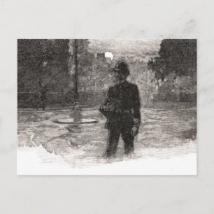 Cartão Postal Polícia de Londres à noite