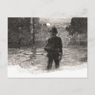 Cartão Postal Polícia de Londres à noite