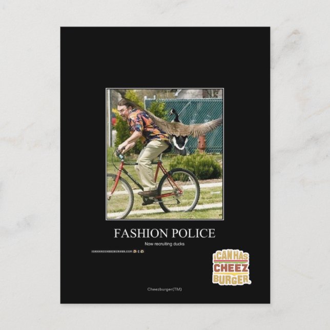 Cartão Postal Polícia de Moda (Frente)