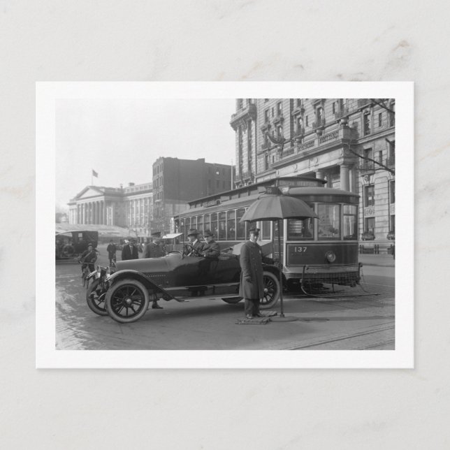 Cartão Postal Polícia de Trânsito de D.C., 1913 (Frente)