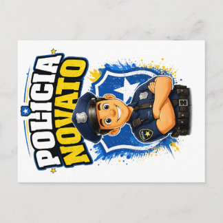 Cartão Postal POLÍCIA NOVATO Motivational Rookie Police Officer 