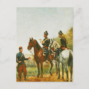 Cartão Postal Policiais em Visita de Inspeção