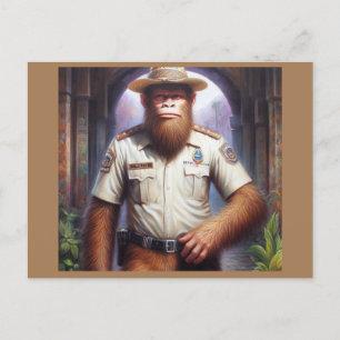 Cartão Postal Policial Bigfoot