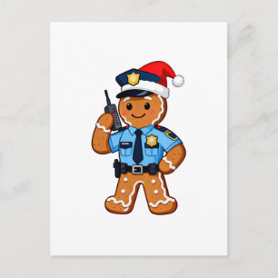 Cartão Postal Policial de Pão de Mel Natal 2026 Feriado