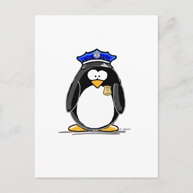 Cartão Postal Policial Penguin (Frente)